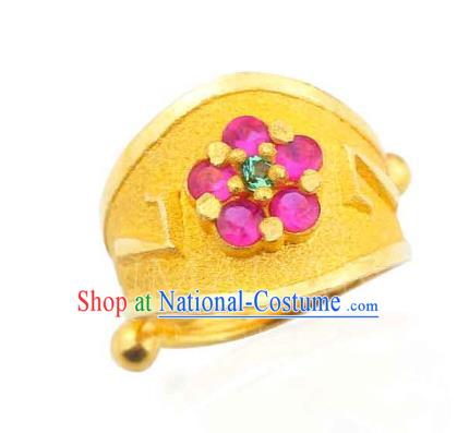 Asian Korean Hanbok Accessories Wedding Golden Ring for Baby