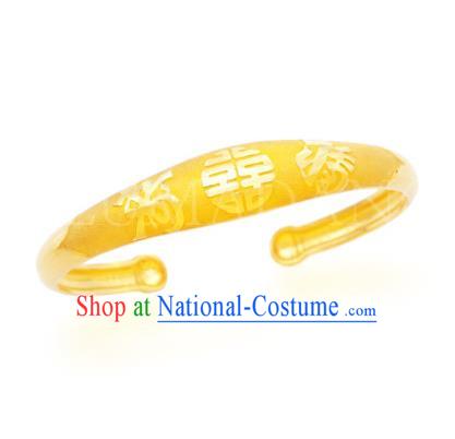 Asian Korean Hanbok Accessories Golden Longevity Bracelet for Baby