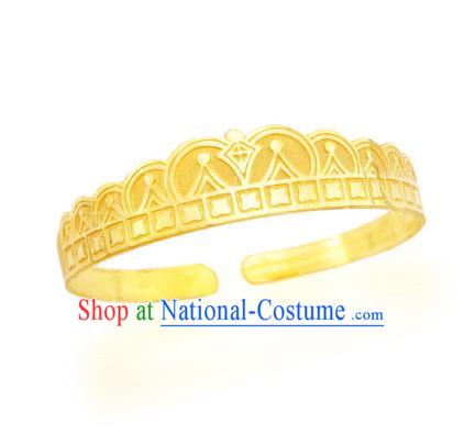 Asian Korean Hanbok Accessories Golden Longevity Bracelet for Baby