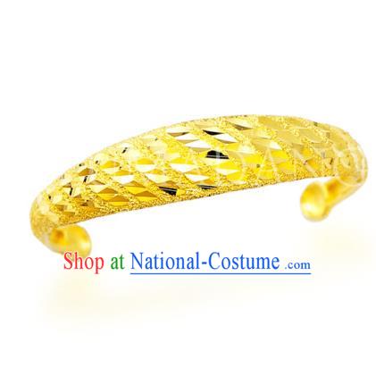 Asian Korean Hanbok Accessories Gold Longevity Bracelet for Baby