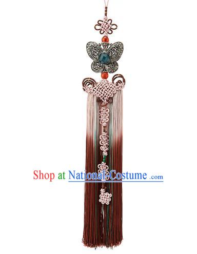 Korean National Belts Accessories Bride Wedding Hanbok Butterfly Tassel Waist Pendant, Asian Korean Waist Decorations for Women