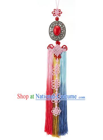 Asian Korean Chinese Knot Tassel Waist Decorations, Korean National Belts Accessories Bride Wedding Hanbok Waist Pendant for Women