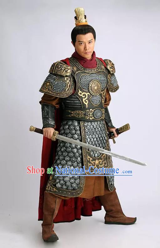 Traditional Chinese Southern and Northern Dynasties General Costume Warrior Armour for Men