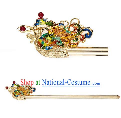 Traditional Korean Hair Accessories Bride Wedding Phoenix Hairpins, Asian Korean Hanbok Fashion Palace Headwear Hair Stick for Women