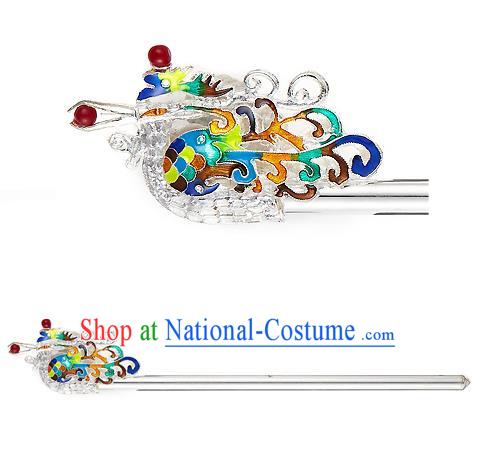 Traditional Korean National Hair Accessories Bride Wedding Palace Queen Phoenix Hairpins, Asian Korean Hanbok Fashion Headwear Hair Stick for Women