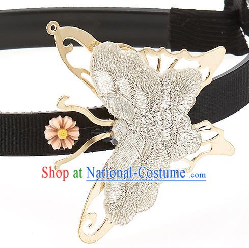 Korean National Wedding Hair Accessories Bride Butterfly Headband, Korean Hanbok Fashion Palace Hair Clasp for Kids