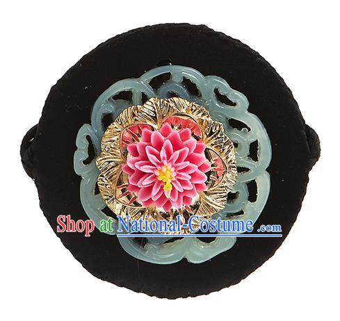 Korean National Wedding Hair Accessories Bride Lotus Headband, Korean Hanbok Fashion Palace Hair Clasp for Kids