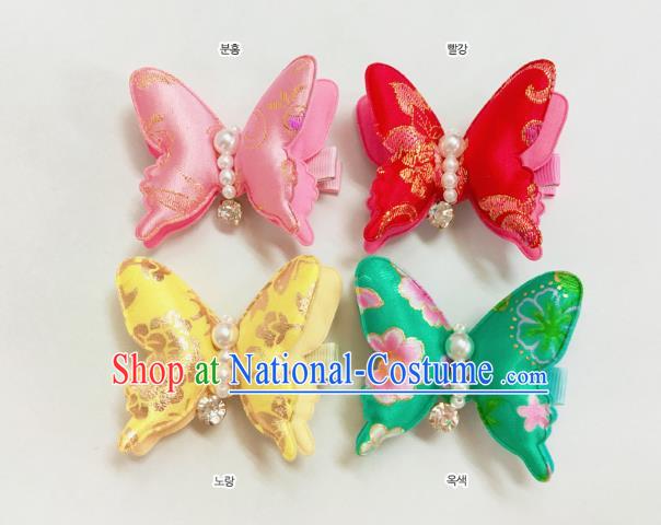 Korean National Hair Accessories Butterfly Hair Stick, Asian Korean Hanbok Fashion Headwear Headband for Kids