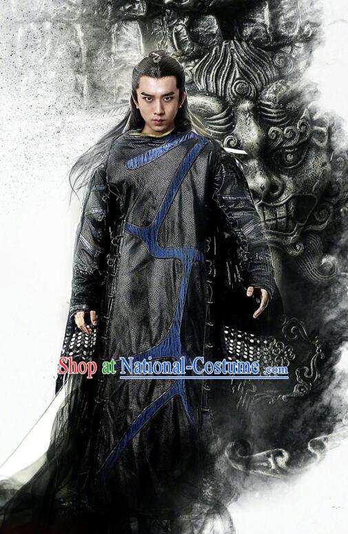 Traditional Chinese Southern and Northern Dynasties Swordsman Clothing, Asian China Ancient Kawaler Costume for Men