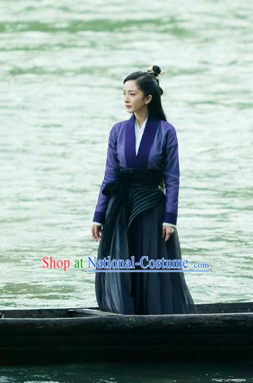 Traditional Chinese Ancinet Chivalrous Swordswomen Costume for Women