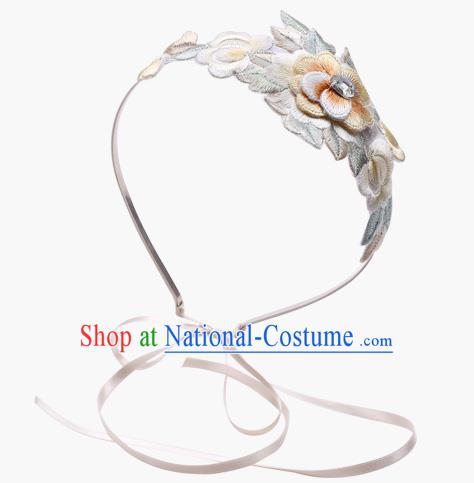 Korean National Hair Accessories Embroidered Headband, Asian Korean Hanbok Fashion Bride Headwear Hair Clasp for Kids