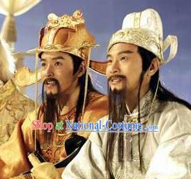 Chinese Ancient Opera Old Men God of Wealth Beard, Traditional Chinese Beijing Opera Taoist Priest Mustache for Men