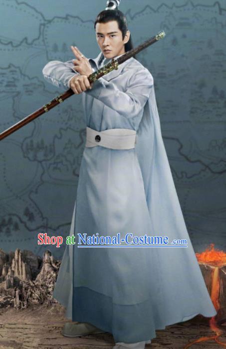 Traditional Chinese Legend Of Fu Yao Swordsman Clothing, China Ancient Nobility Kawaler Embroidered Costume for Men