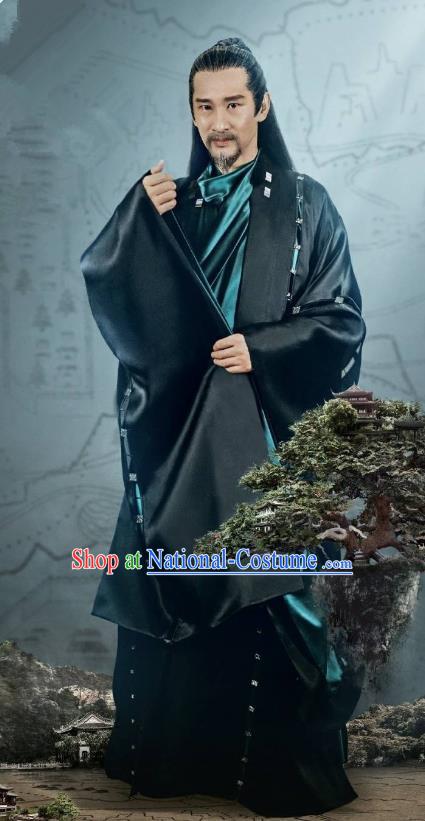 Traditional Chinese Legend Of Fu Yao Chancellor Clothing, China Ancient Nobility Minister Embroidered Costume for Men