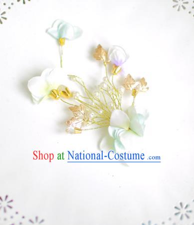 Korean National Bride Hair Accessories Flowers Hair Claw, Asian Korean Hanbok Palace Hair Stick Headwear for Kids