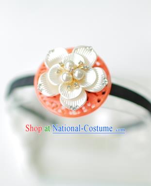 Korean National Bride Hair Accessories Flowers Hair Clasp, Asian Korean Hanbok Palace Headband Headwear for Kids