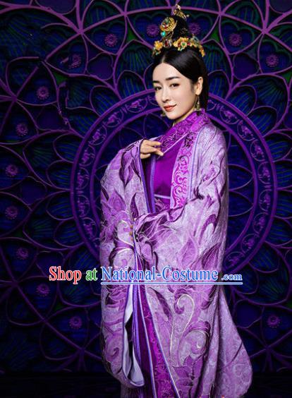 Traditional Chinese Southern and Northern Dynasties Palace Lady Costume, Chinese Ancient Imperial Concubine Embroidered Clothing for Women