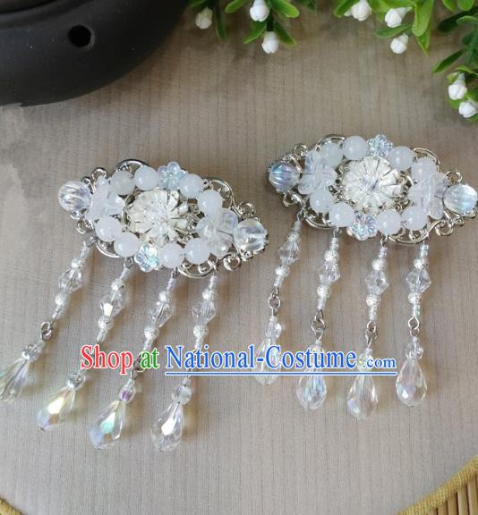 Traditional Chinese Ancient Classical Hair Accessories Hanfu Hair Stick Tassel Step Shake Hairpins for Women