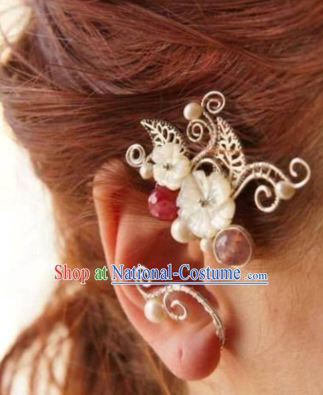 Handmade Ice Fantasy Drama Princess Ear Accessories Ear Jewelry