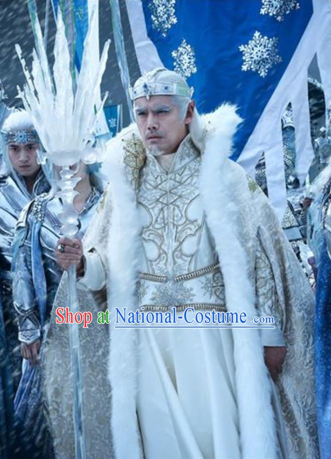 Ice Fantasy Emperor Hanfu Style Costumes Complete Set for Men