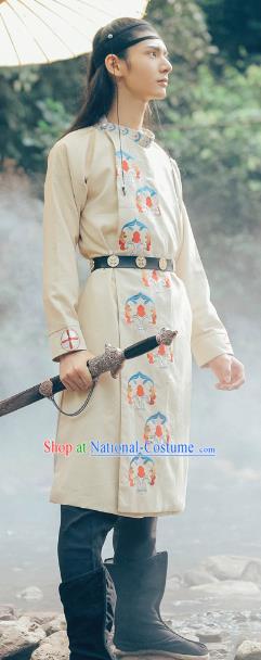 Asian China Ming Dynasty Swordsman Costume, Traditional Ancient Chinese Imperial Bodyguard Hanfu Embroidered Clothing for Women