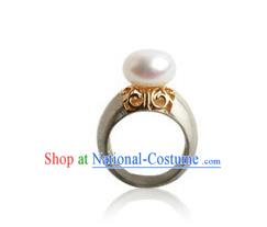 Traditional Korean Accessories Pearl Rings, Asian Korean Fashion Wedding Finger Ring for Women