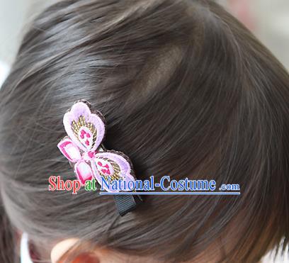 Traditional Korean Hair Accessories Embroidered Hair Stick, Asian Korean Fashion Headwear Wedding Headwear for Kids