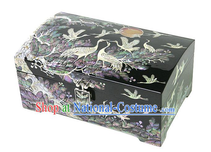 Traditional Korean Craft Handmade Shell Cosmetic Container, Asian Korean Wedding Jewellery Box for Women