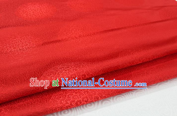 Chinese Traditional Royal Palace Mongolian Robe Red Brocade Cheongsam Fabric, Chinese Ancient Costume Satin Hanfu Tang Suit Material