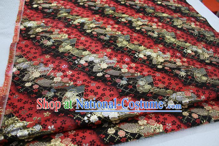 Chinese Traditional Ancient Costume Palace Pattern Cheongsam Black Brocade Tang Suit Fabric Hanfu Material