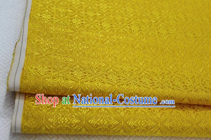 Chinese Traditional Ancient Costume Palace Pattern Cheongsam Golden Brocade Tang Suit Fabric Hanfu Material