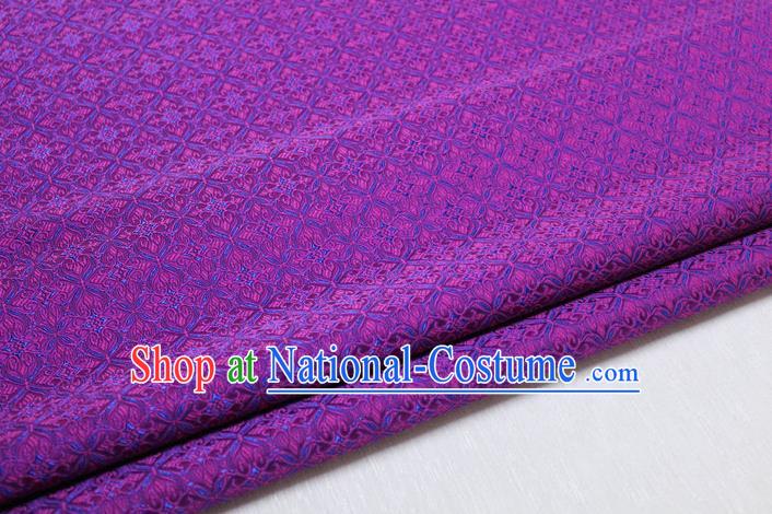 Chinese Traditional Ancient Costume Palace Pattern Cheongsam Curtain Purple Brocade Tang Suit Fabric Hanfu Material