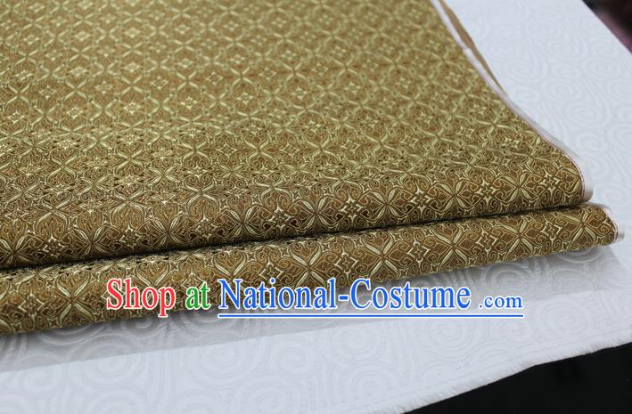 Chinese Traditional Ancient Costume Palace Pattern Cheongsam Curtain Mud Golden Brocade Tang Suit Fabric Hanfu Material