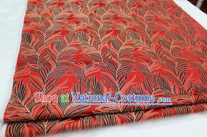 Chinese Traditional Ancient Costume Palace Dragons Pattern Tang Suit Cheongsam Red Brocade Mongolian Robe Satin Fabric Hanfu Material