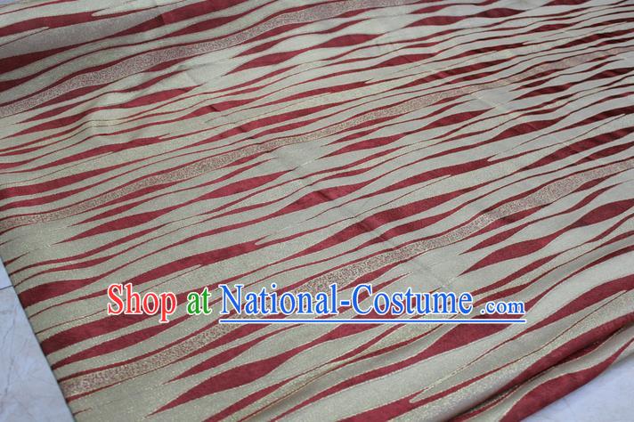 Chinese Traditional Clothing Mongolian Robe Tang Suit Red Brocade Ancient Costume Palace Pattern Satin Fabric Hanfu Material