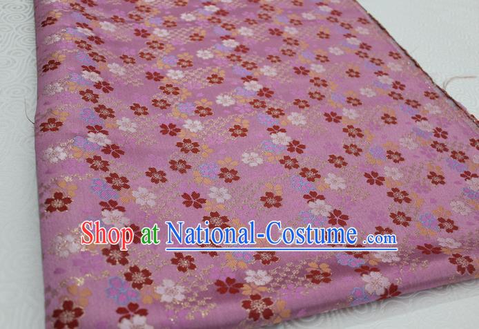 Chinese Traditional Clothing Palace Pattern Kimono Cheongsam Pink Brocade Ancient Costume Satin Fabric Hanfu Material