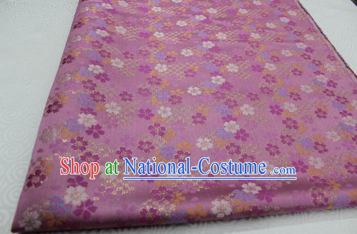 Chinese Traditional Clothing Palace Pattern Kimono Cheongsam Pink Brocade Ancient Costume Satin Fabric Hanfu Material