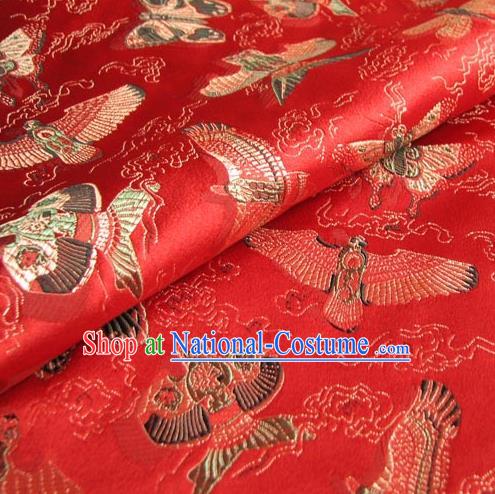 Chinese Traditional Royal Palace Kite Pattern Design Red Brocade Fabric Ancient Costume Tang Suit Cheongsam Hanfu Material