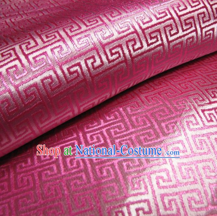 Chinese Traditional Royal Palace Pattern Design Pink Brocade Fabric Ancient Costume Tang Suit Cheongsam Hanfu Material