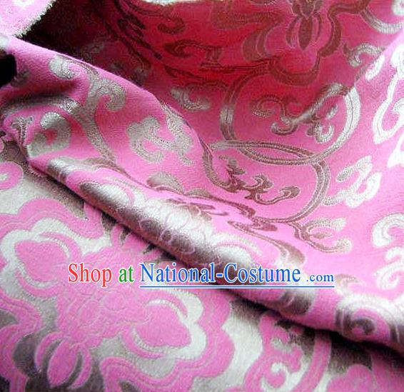 Chinese Traditional Royal Palace Pattern Design Hanfu Lilac Brocade Fabric Ancient Costume Tang Suit Cheongsam Material