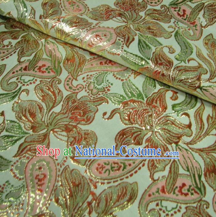 Chinese Traditional Palace Flowers Pattern Design Hanfu Brocade Fabric Ancient Costume Tang Suit Cheongsam Material