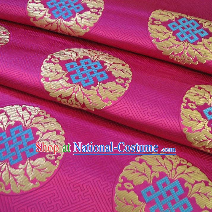 Chinese Traditional Palace Pattern Design Hanfu Rosy Brocade Mongolian Robe Fabric Ancient Costume Tang Suit Cheongsam Material