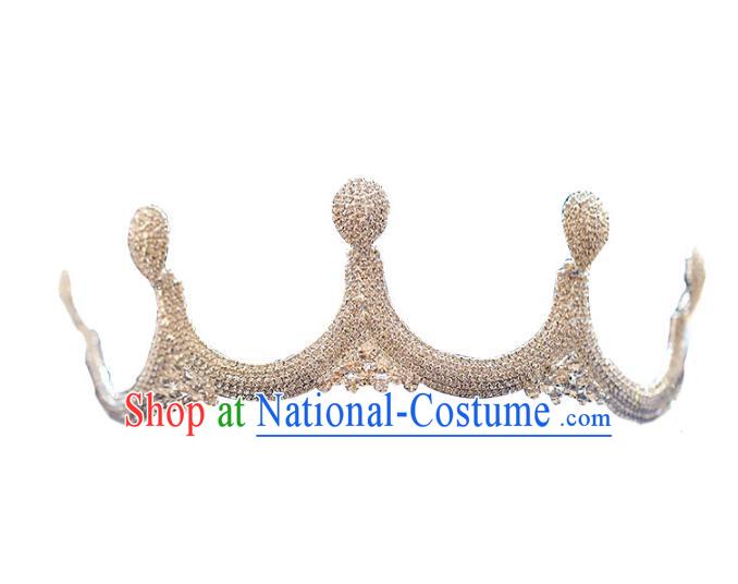 Chinese Traditional Bride Hair Accessories Baroque Princess Wedding Crystal Jewelry Royal Crown for Women