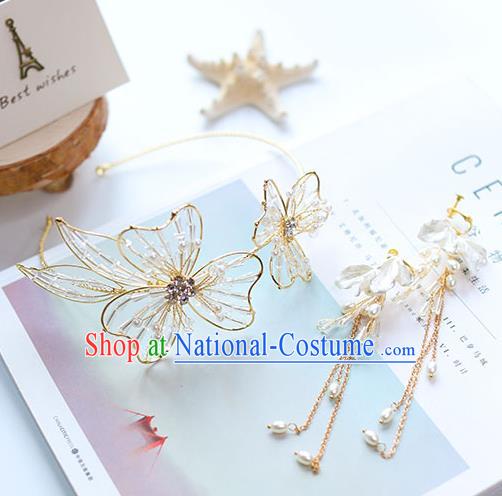 Chinese Traditional Bride Hair Jewelry Accessories Wedding Hair Clasp Royal Crown for Women