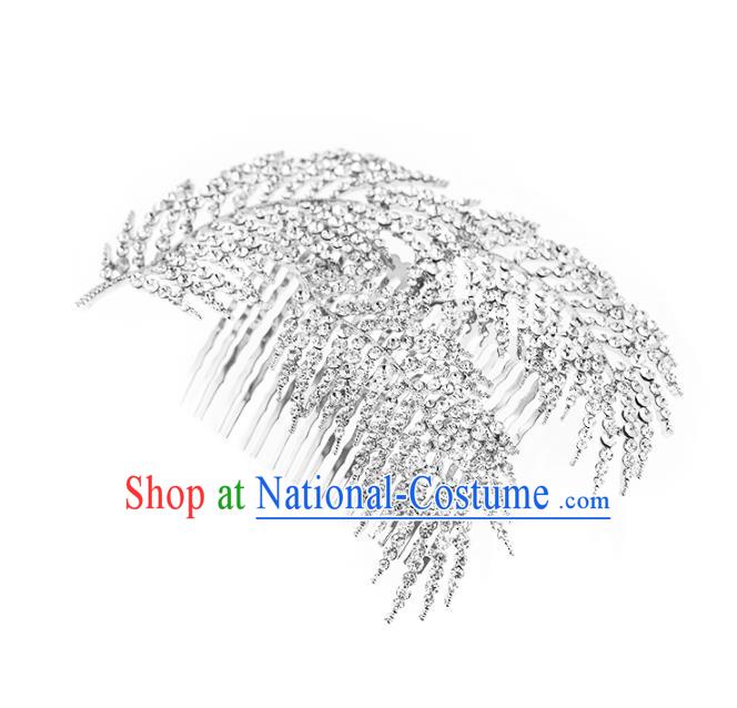 Chinese Traditional Bride Hair Jewelry Accessories Wedding Crystal Hair Comb for Women