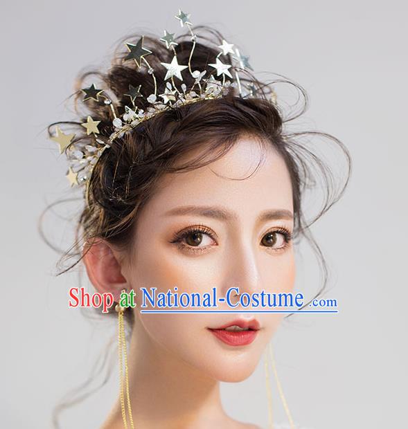 Chinese Traditional Bride Hair Jewelry Accessories Wedding Star Hair Clasp Headwear for Women