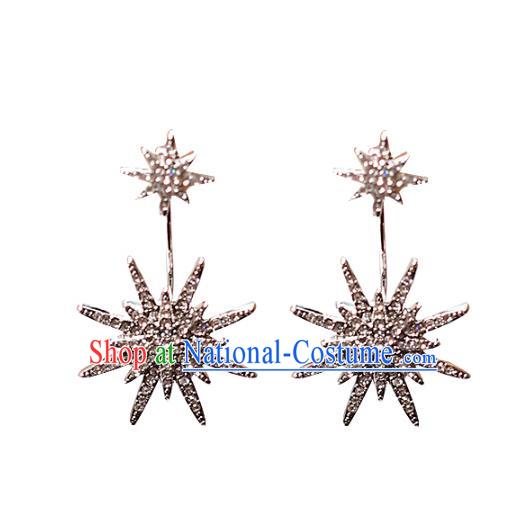 Chinese Traditional Bride Jewelry Accessories Princess Wedding Crystal Earrings for Women