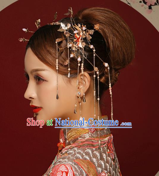 Chinese Hair Jewelry Accessories Xiuhe Suit Hairpins Headwear Headdress Hair Crown for Women