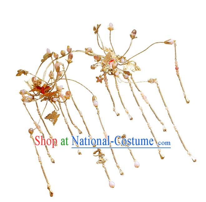 Chinese Hair Jewelry Accessories Xiuhe Suit Hairpins Headwear Headdress Hair Crown for Women