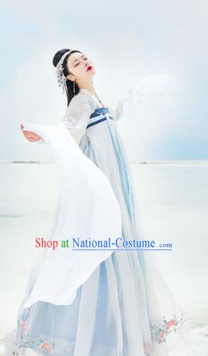 Traditional Chinese Tang Dynasty Palace Lady Hanfu Clothing Ancient Princess Embroidered Costume for Women